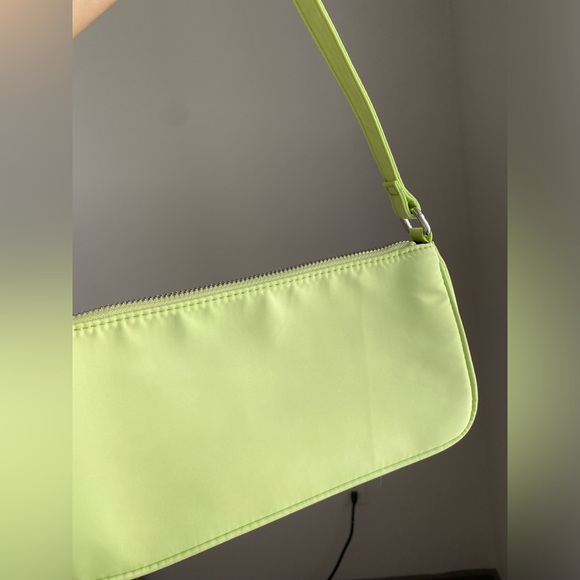 Slim 90s Minimalist Shoulder Bag Handbag Pistachio Lime Light Green - Picture 8 of 12